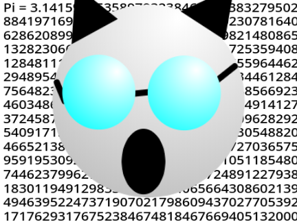 cat recites Pi