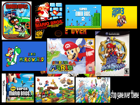 Mario game over and too bad themes