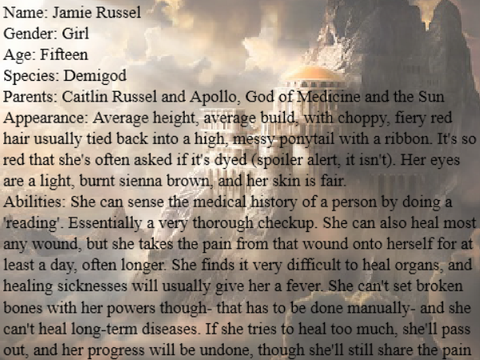 Jamie - Daughter of Apollo