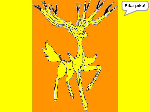 Xerneus Coloring Contest OPEN Pikachu