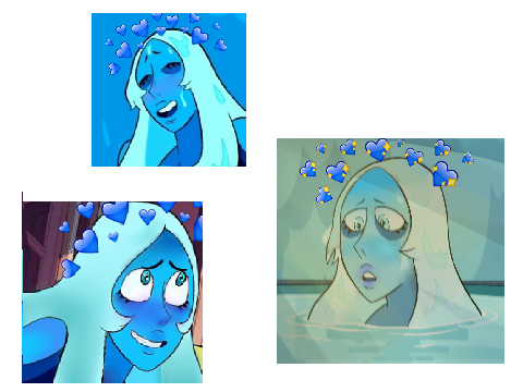 blue diamond icons / edits