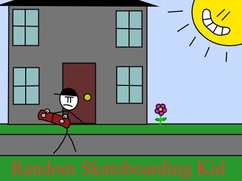 Random Skateboarding Kid