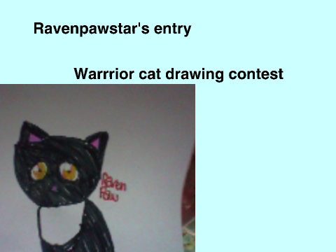 warrior cat drawing contest Ravenpaw