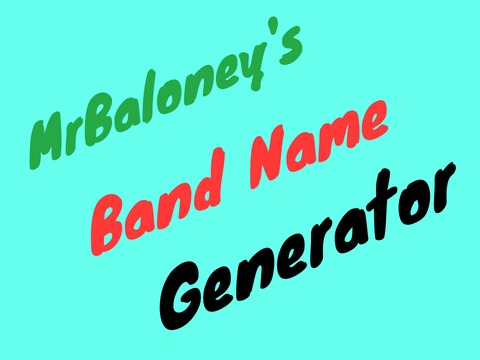 Epic Band Name Generator!