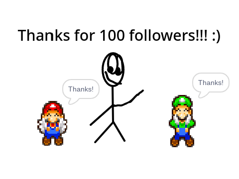 Thanks for 100 followers!
