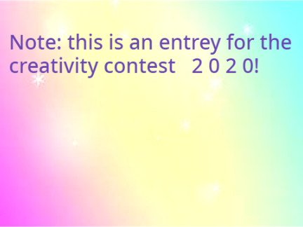 Creativity contest IzzyandRyan!