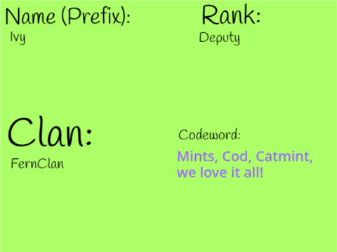 The New Clans Bio Ivyheart