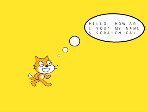 New Sprite talking way! Typing text And invented speech bubbles! 