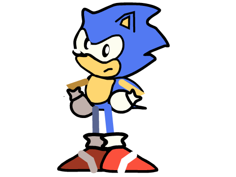 Sonic ova style sonic vector