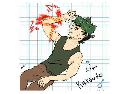 Katsudo~ BakuDeku Kid OC (Art i made on flipanim)