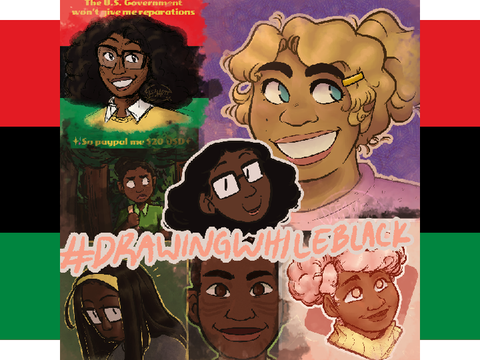 #DrawingWhileBlack