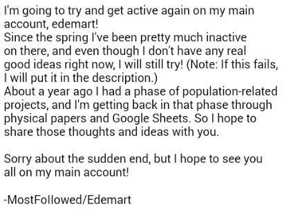 Announcement