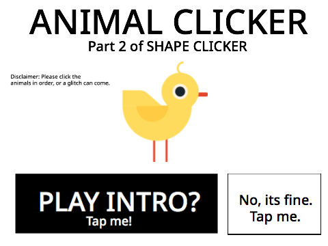 Animal Clicker Test (Not Fully Finished)