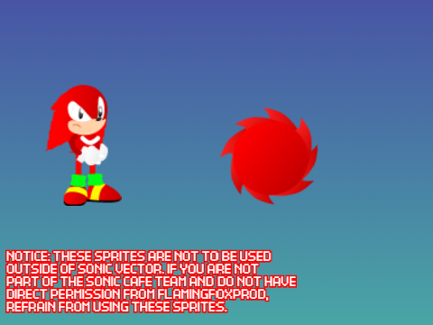 Well I tried to make some knuckles vector sprites!