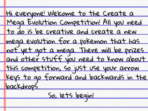 Create a Mega Evolution Competition