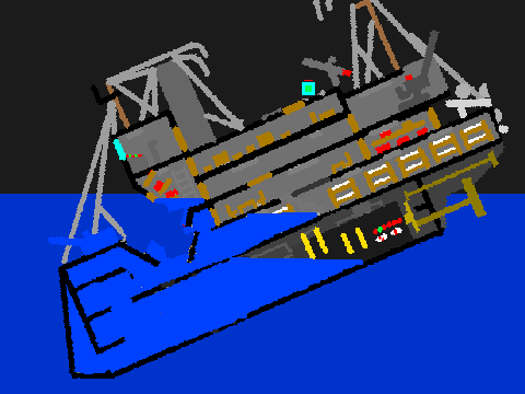 sinking ship survival (S.S.S) dreadnought ship