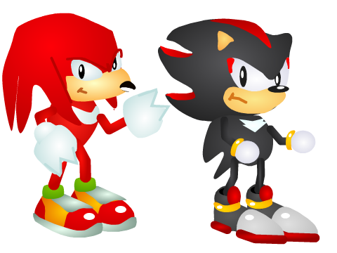 Classic japanese Knuckles and shadow vectors