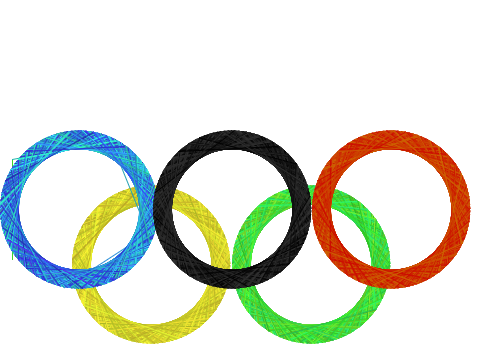 drawing the olimpic rings