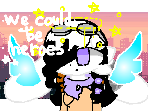 || We could be heroes //MEME || gift for sarah the rabbit cuphead's fangirl