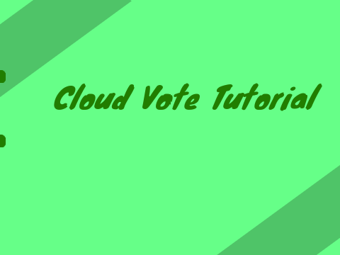 Cloud Vote Tutorial