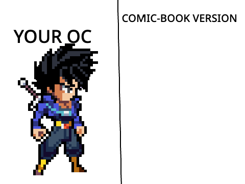 I can REDRAW your OC into a COMIC BOOK CHARACTER! remix
