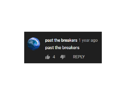 past the breakers