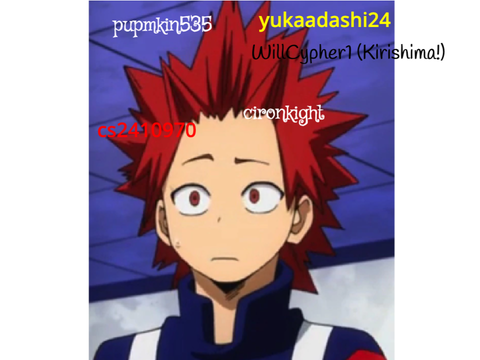 put your name on your fav mha charecter! remix remix remix remix remix remix