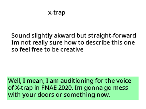 Dex's X-trap audition