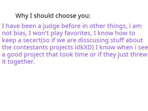 MY judges applications remix