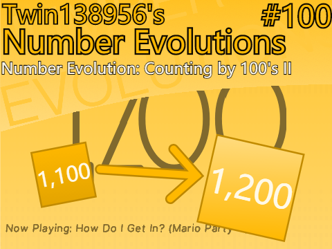Number Evolution: Counting by 100's II [ 1,100 → 1,200 ] 