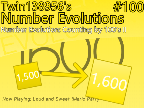 Number Evolution: Counting by 100's II [ 1,500 → 1,600 ]