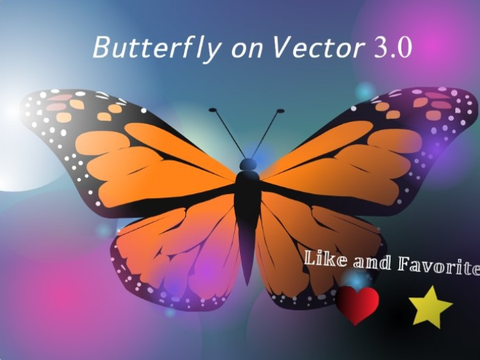Butterfly on vector 3.0