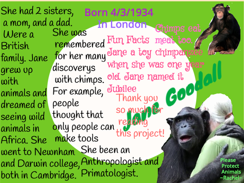 All About Jane Goodall ~-=History Month Special=-~
