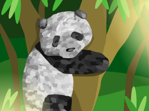 Panda Drawing! - Mosaic Art