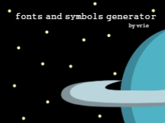 fonts and symbols generator