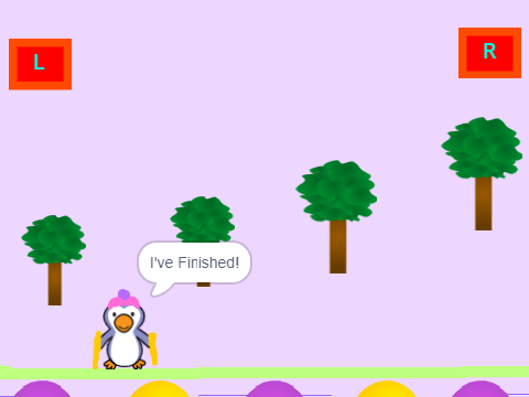 penguin skiing
