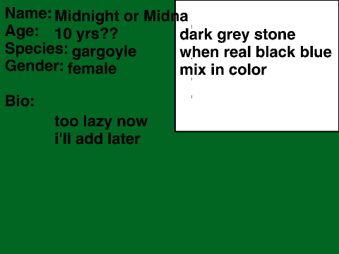 Fantasy RP bio template Midnight 