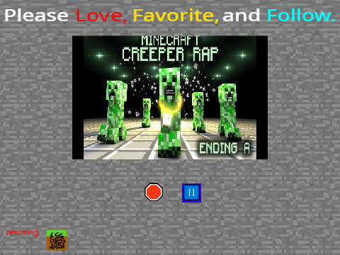 minecraft music player with automatic resume