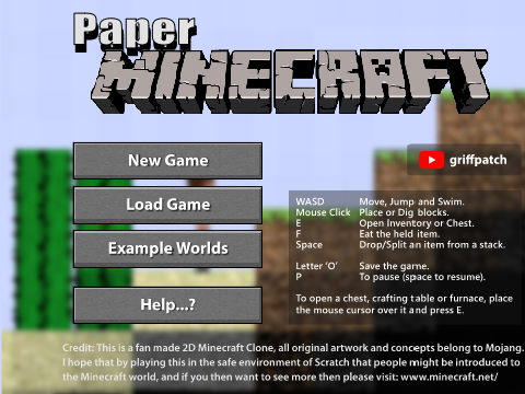 Paper Minecraft v11.5 (Minecraft 2D) remix