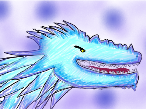 The Ice Dragon - by -PuffPup-