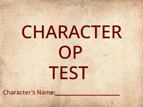 (Remix version) Character OP/Mary Sue Test