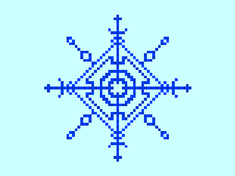Snow Flake Pixel Art