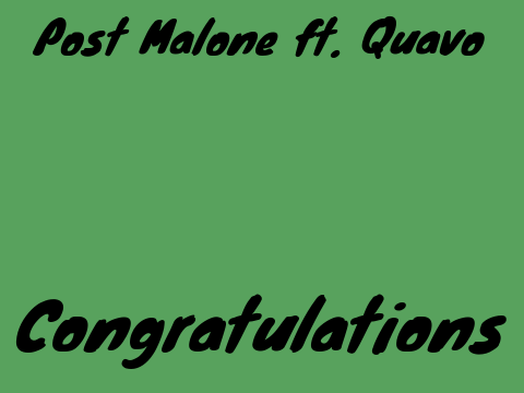 Congratulations Post Malone 