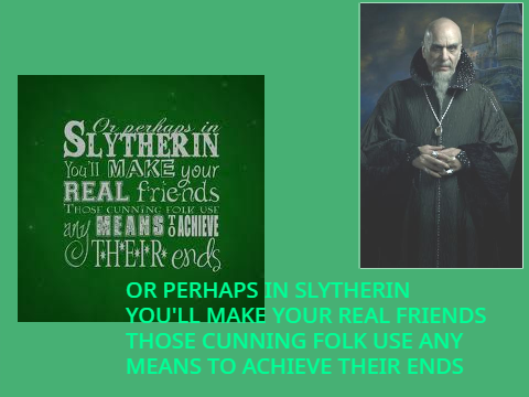 || Perhaps you belong in Slytherin||