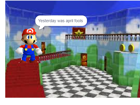 Mario's April Fools prank