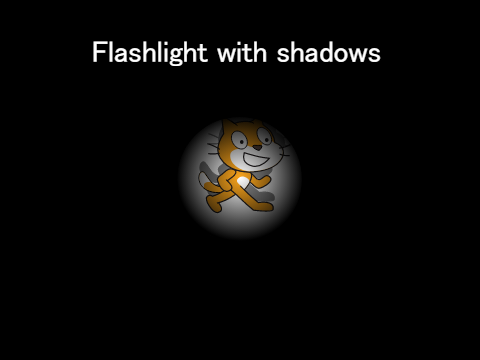 Shadows with flashlight
