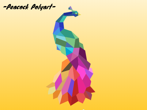 - Peacock Poly Art -