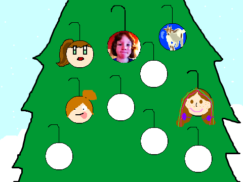 Add yourself as an ornament on the christmas tree remix