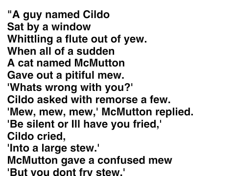 A Guy Named Cildo. or, McMutton.