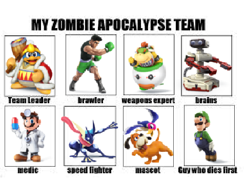 My zombie apocalypse team